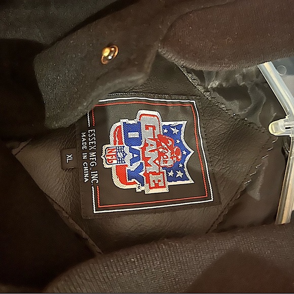 2024 NFC Champions Varsity SF 49ers Black & Red Faux Leather Game Day Jacket. - Picture 3 of 3